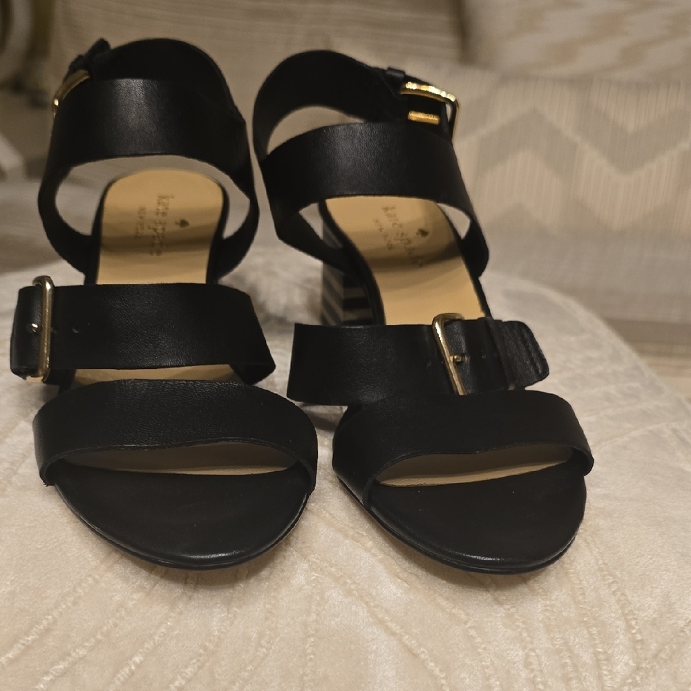 Kate Spade Black Block Heel Sandals